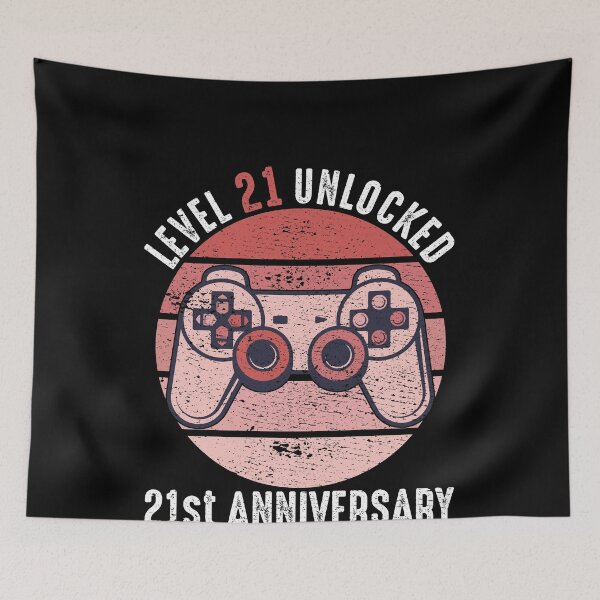Item preview, Level 21 Unlocked 21st Anniversary designed and sold by RandomStuffShop.