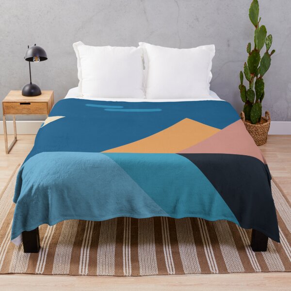 Item preview, Abstract Geometrical Moonlit Mountains designed and sold by JJ-TheArtSide.