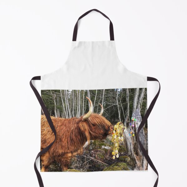 Item preview, Scottish Highland Cattle Cow and Easter eggs 2349 designed and sold by SaarelaHighland.