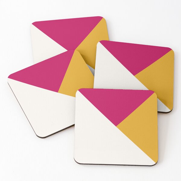 Item preview, Tricolor Geometry Pink Yellow designed and sold by La Chic.