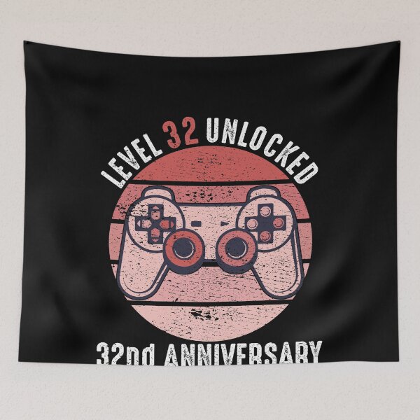 Item preview, Level 32 Unlocked 32nd Anniversary designed and sold by RandomStuffShop.
