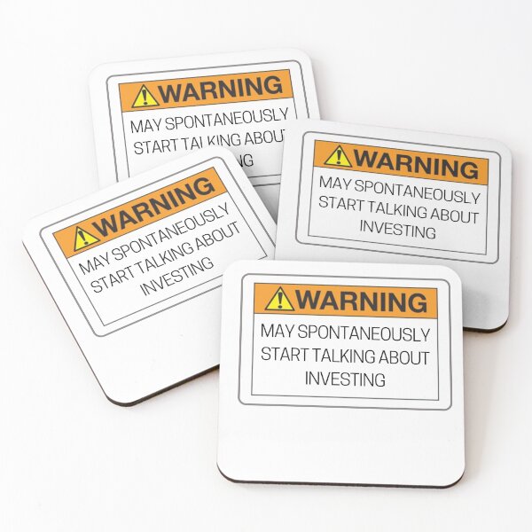 Item preview, WARNING: May Spontaneously Start Talking About Investing designed and sold by ThoughtJumble.