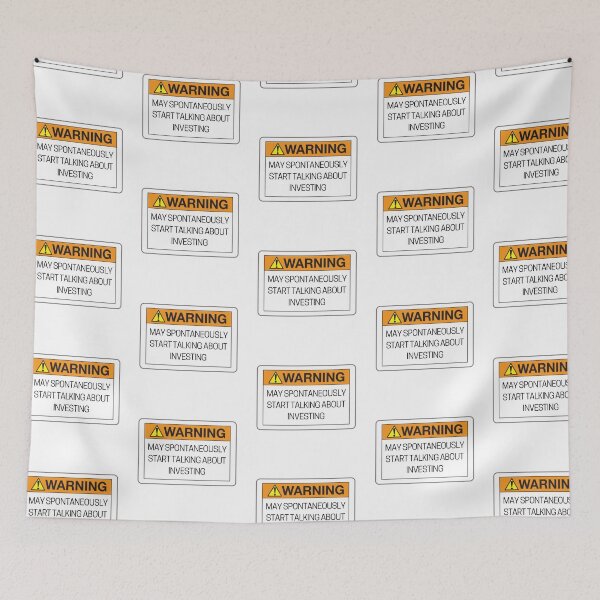 Item preview, WARNING: May Spontaneously Start Talking About Investing designed and sold by ThoughtJumble.