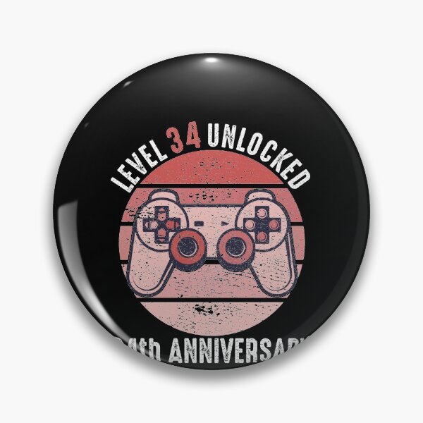 Item preview, Level 34 Unlocked 34th Anniversary designed and sold by RandomStuffShop.
