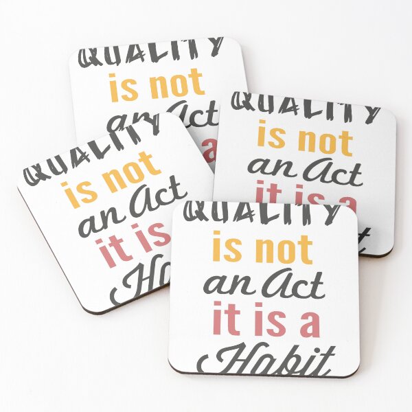 Item preview, Quality is not an Act it is a Habit designed and sold by urgentbuy.
