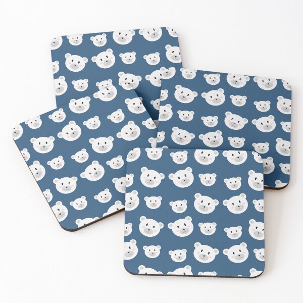 Item preview, Lovely cute polar bear cartoon blue background designed and sold by myseptember18th.