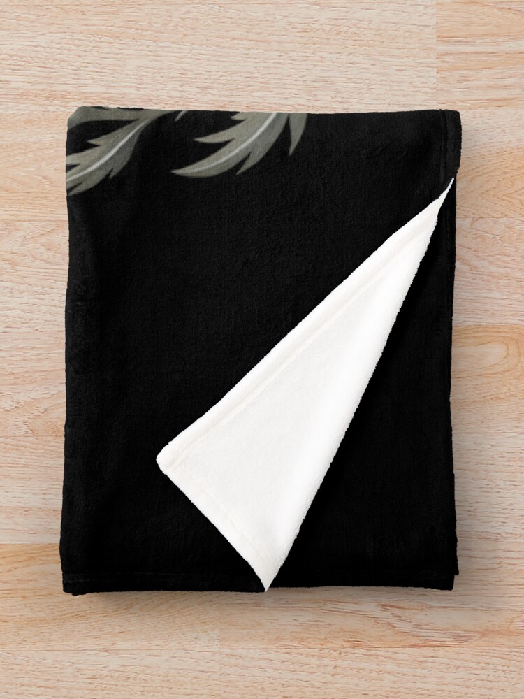 Alternate view of Thistle and moth Throw Blanket