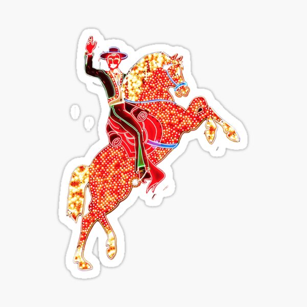 Hacienda Horse and Rider Neon Sign, Las Vegas Sticker