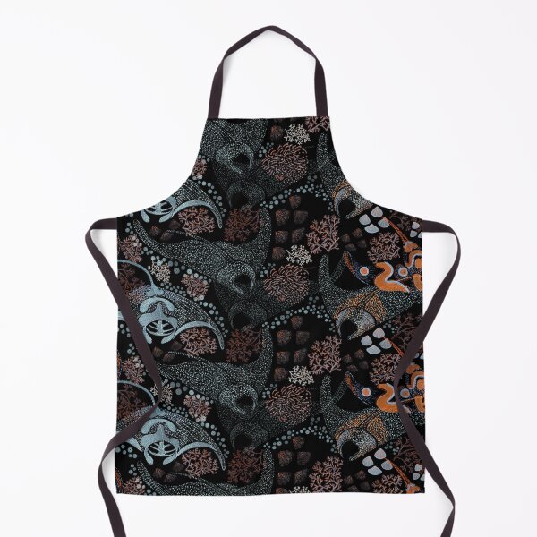 Item preview, Marine seamless pattern with space manta rays, lobsters, corals, octopuses, abodes of the underwater world designed and sold by ANAKOTO.