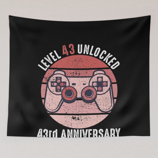 Artikelvorschau, Level 43 Unlocked 43. Jahrestag entworfen und verkauft von RandomStuffShop.