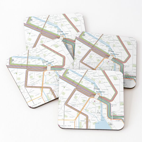 Item preview, Zurich City Rail Map Square designed and sold by AnsgarVollmer.