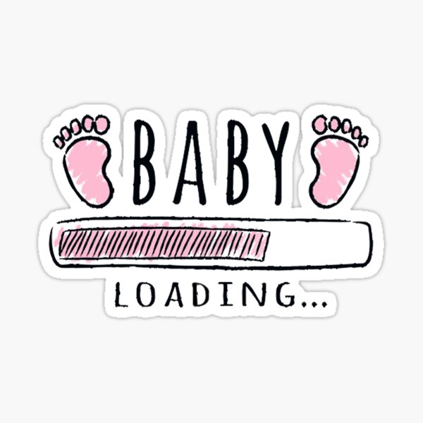 Baby Girl Loading Stickers Redbubble