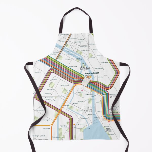 Item preview, Zurich City Rail Map Square designed and sold by AnsgarVollmer.
