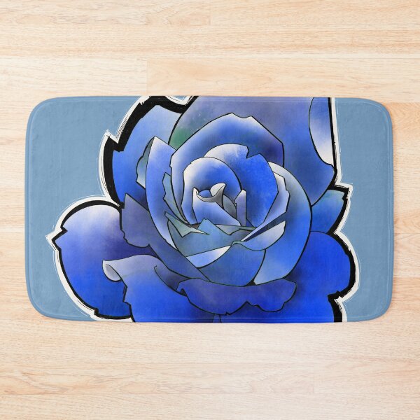 Item preview, big blue rose tattoo style designed and sold by weilertsen.