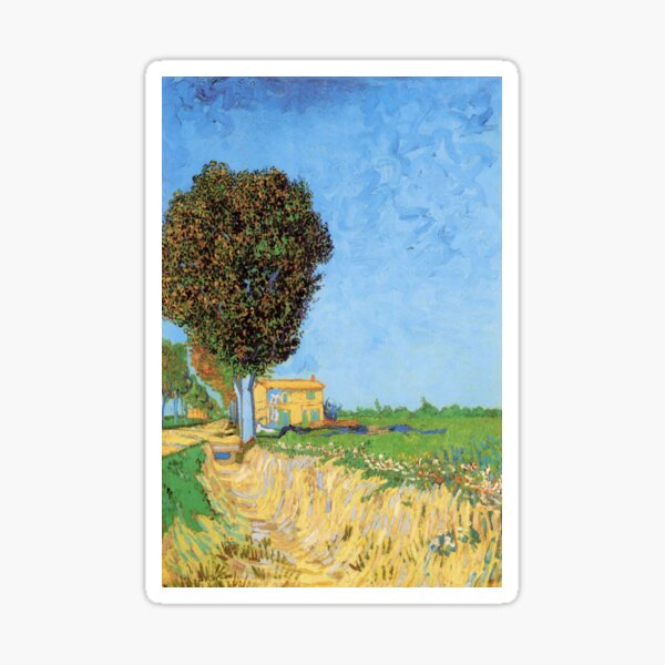 'A Lane in Arles' by Vincent Van Gogh (Reproduction) Sticker