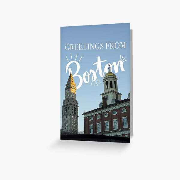 Greetings from Boston card Greeting Card