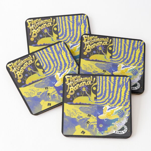 Item preview, King Gizzard And The lizard Wizard Flying Microtonal Banana Quarters! designed and sold by BonBoMochiBall.