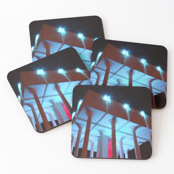 Water tower - alien spaceship Coasters (Set of 4)