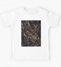 Black and Gold Marble - Gold Veined Kids Tee