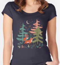 Evergreen Fox Tale Women's Fitted Scoop T-Shirt