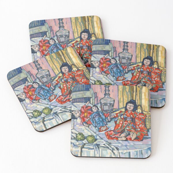 Item preview, Japanese dolls with apples, after Eugenie Bandell, around 1915 designed and sold by SEEMUELLER.
