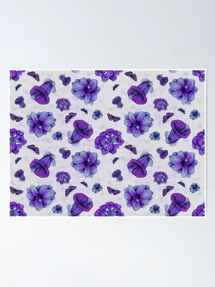 Thumbnail 1 of 3, Poster, Flower Pattern designed and sold by Neta Manor.