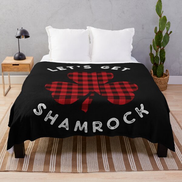 Item preview, RED PLAID LET'S GET SHAMROCKED WOMEN MEN ST. PATRICK'S DAY T-SHIRT designed and sold by bigerdan.