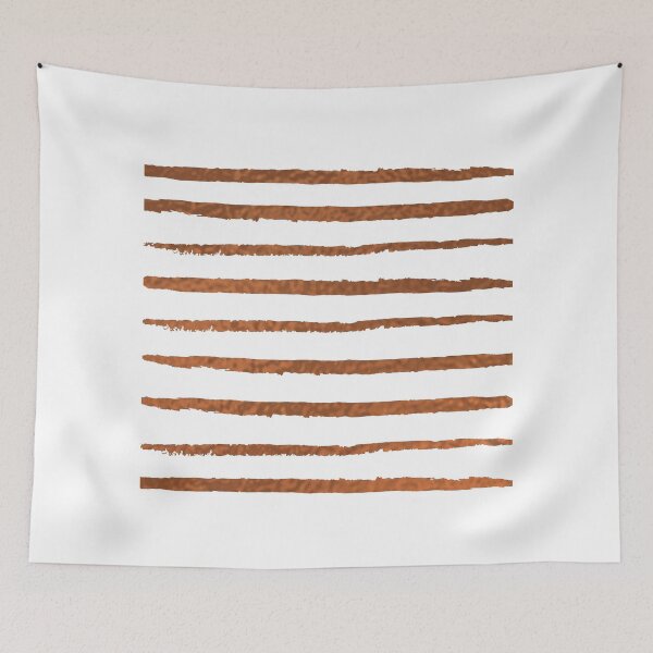 Item preview, Copper and white stripes decorative patterns designed and sold by NelBo.