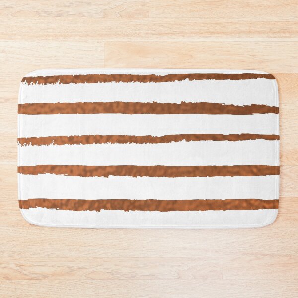 Item preview, Copper and white stripes decorative patterns designed and sold by NelBo.