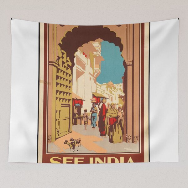 Item preview, See India Vintage Poster designed and sold by theeggplant.