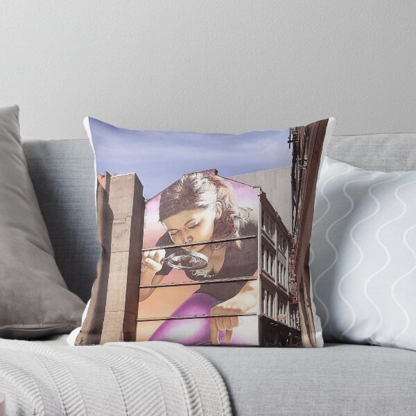 Glasgow mural trail Throw Pillow
