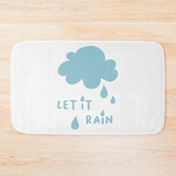 Item preview, Let it rain cloud rain sky weather Scandinavian pastel quote light blue designed and sold by eskima.