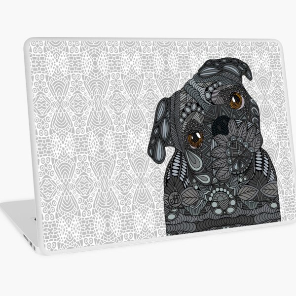 Black Pug Laptop Skin