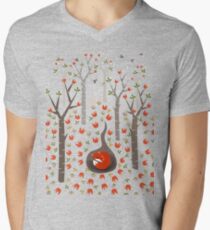 Sleeping Fox Men's V-Neck T-Shirt