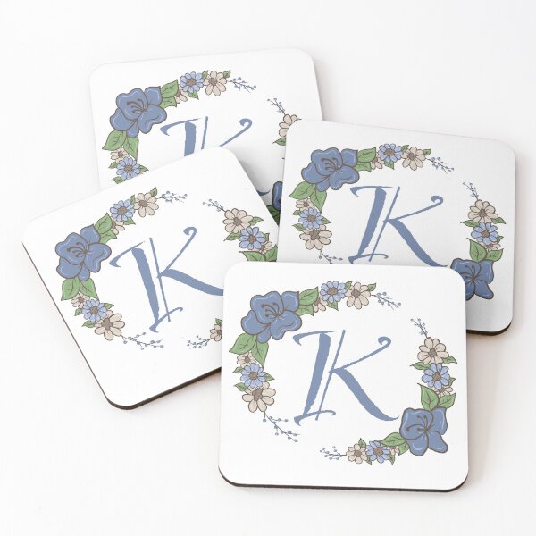 Item preview, Blue Floral K designed and sold by missmann.