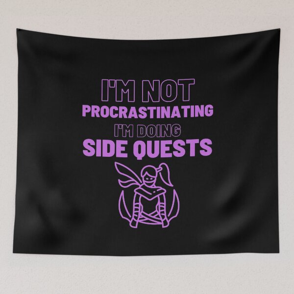 Item preview, I'm Not Procrastinating I'm doing Side Quest (female assassin) designed and sold by Quineveer Alice.