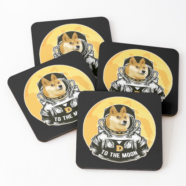 Item preview, To The Moon Doge in Space Suit | Funny Dogecoin Shiba Crypto Meme designed and sold by Rabbitti.