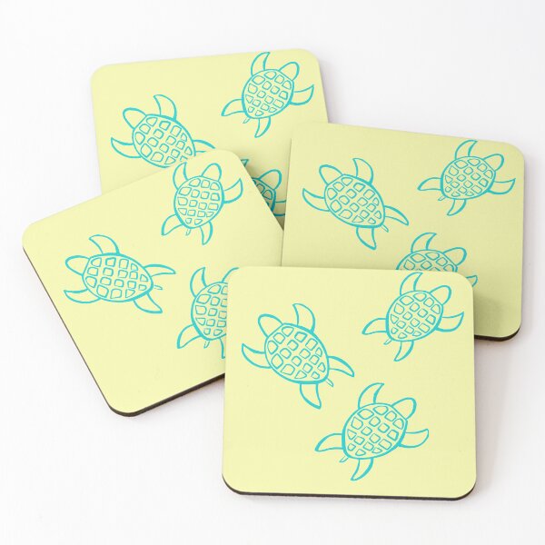 Item preview, Turtles (yellow and aqua blue) designed and sold by Attenborough_Fan.