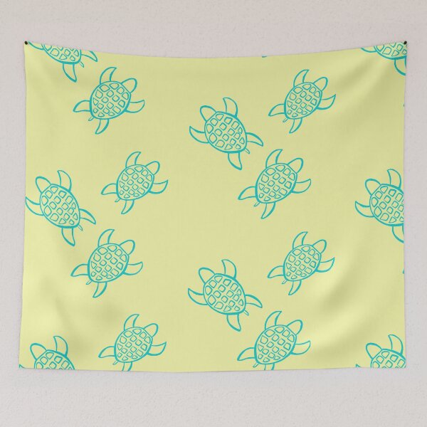 Item preview, Turtles (yellow and aqua blue) designed and sold by Attenborough_Fan.