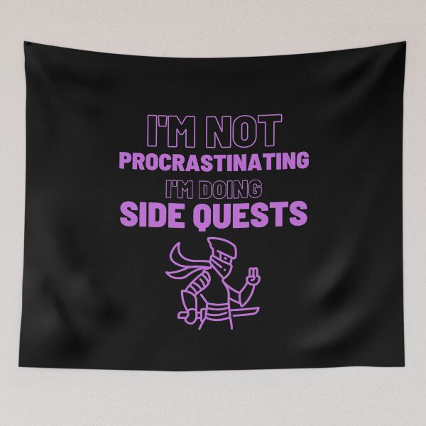 Item preview, I'm Not Procrastinating I'm doing Side Quest (male assassin) designed and sold by Quineveer Alice.