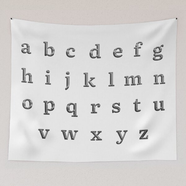 Item preview, Dark Silver Chrome Alphabet (Lower Case Letters A to Z) designed and sold by molamode.