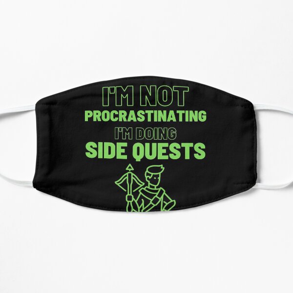 I'm Not Procrastinating I'm doing Side Quest (male archer) Flat Mask