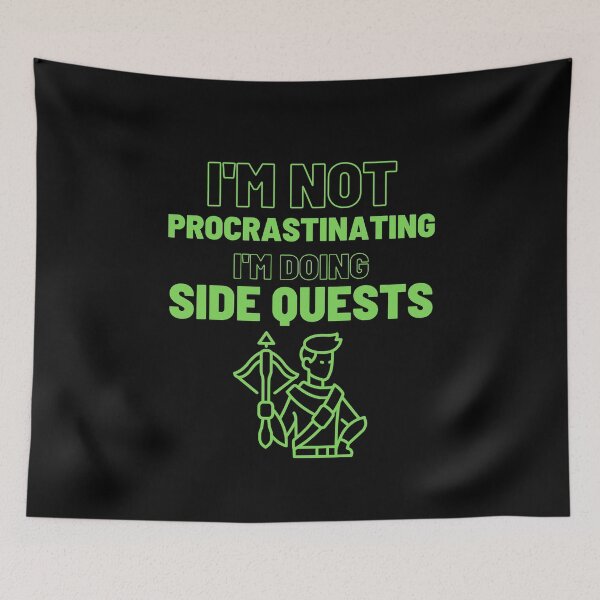 Item preview, I'm Not Procrastinating I'm doing Side Quest (male archer) designed and sold by Quineveer Alice.