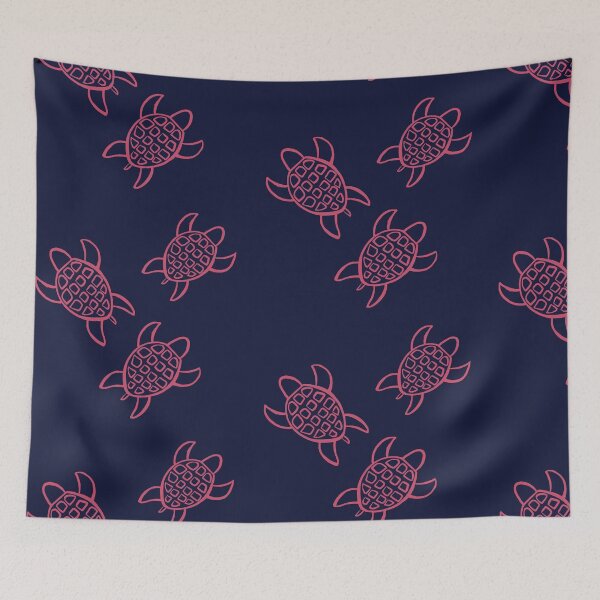 Item preview, Dark Turtles (pink and dark blue) designed and sold by Attenborough_Fan.