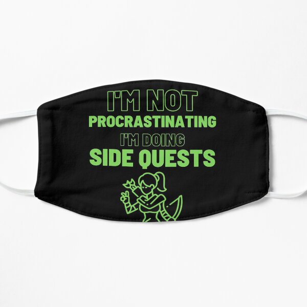 I'm Not Procrastinating I'm doing Side Quest (female archer) Flat Mask