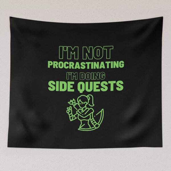 Item preview, I'm Not Procrastinating I'm doing Side Quest (female archer) designed and sold by Quineveer Alice.