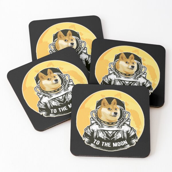 Item preview, To The Moon Doge in Space Suit | Funny Dogecoin Shiba Crypto Meme designed and sold by Rabbitti.