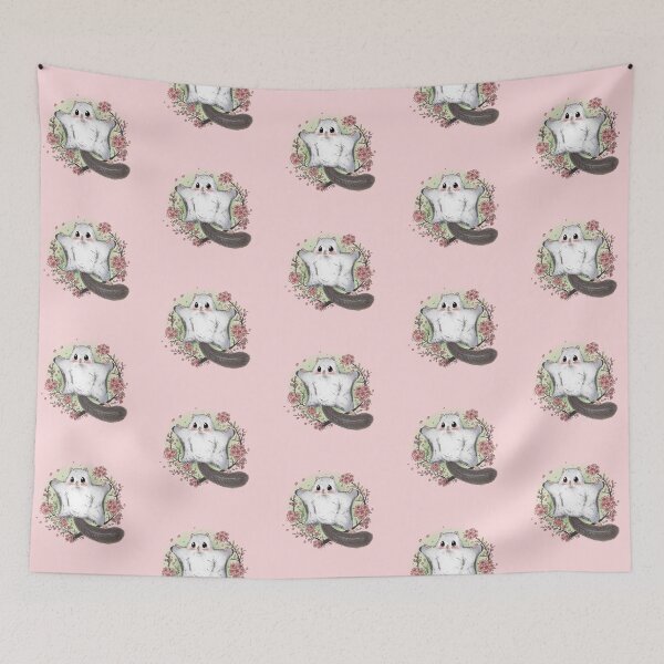 Item preview, Flying Squirrel with Cherry Blossom designed and sold by ednama.