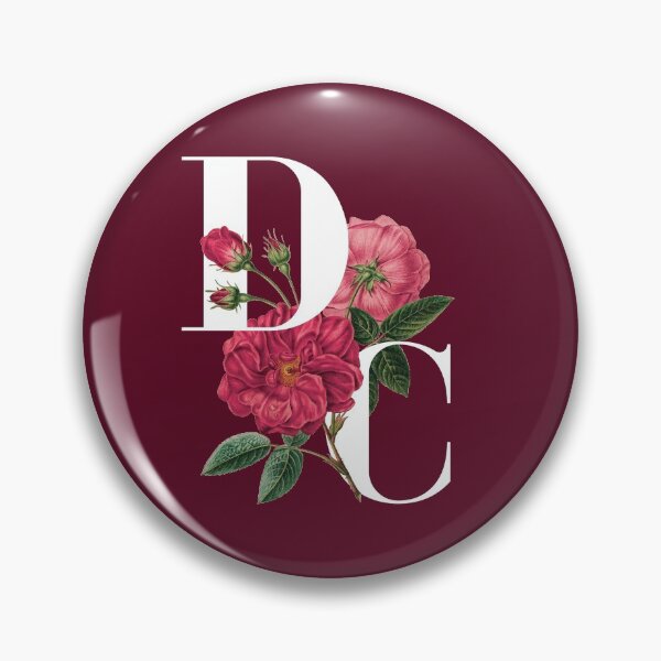 Artikelvorschau, Anfangsbuchstabe des Paares D & C mit floraler Typografie - D & C zum Valentinstag entworfen und verkauft von ZeeZooo.
