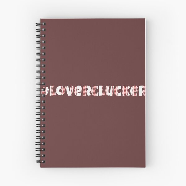 Item preview, #LOVERCLUCKER in ticking stripe pattern designed and sold by raisinsroundup.